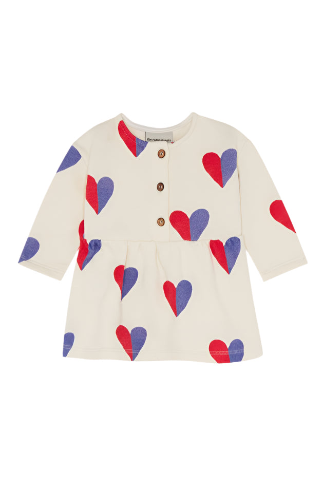 Bicolor Hearts Baby Dress