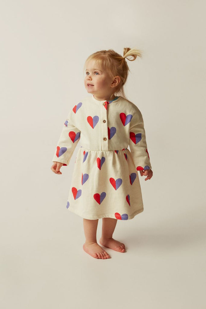 Bicolor Hearts Baby Dress