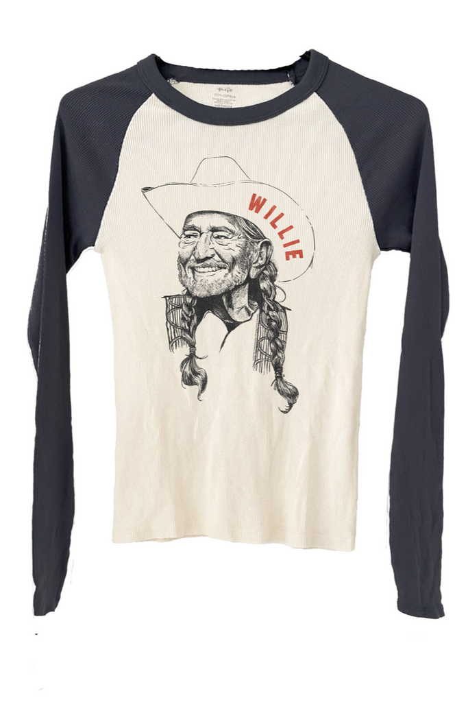 Willie Nelson Sketch Rib LS Tee