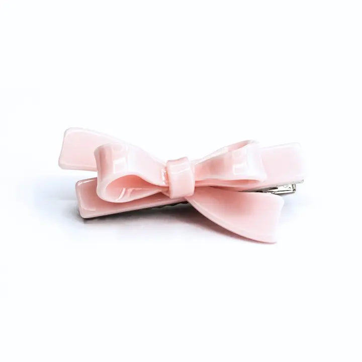 L & R Bow Hair Clips Blue/Pink