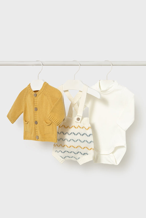 Baby 3pc Overall Knit Set