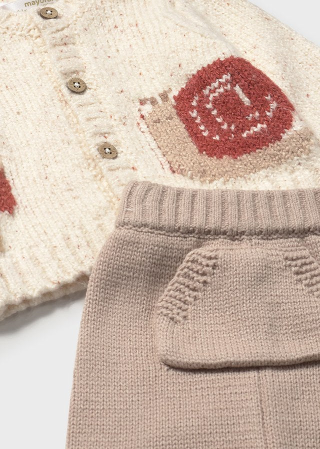 Baby 3pc Mushroom Knit Set