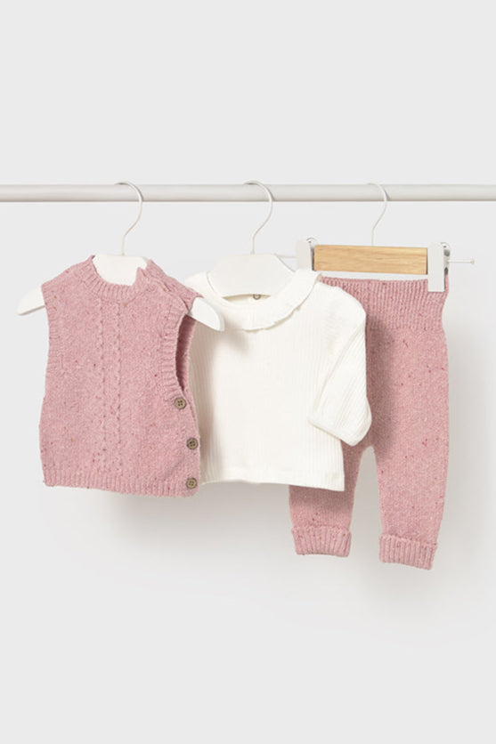 Baby 3pc Knit Vest Set