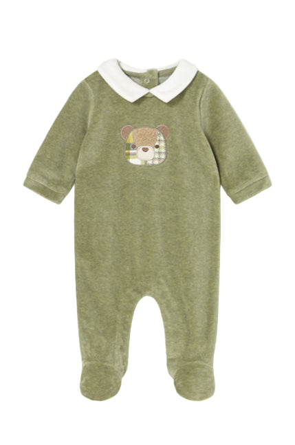 Collared Velour Romper