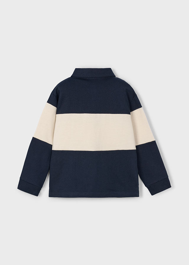 LS Striped Knit Polo