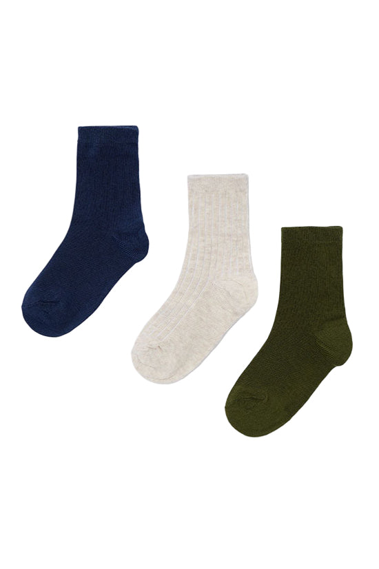 3pk Solid Socks