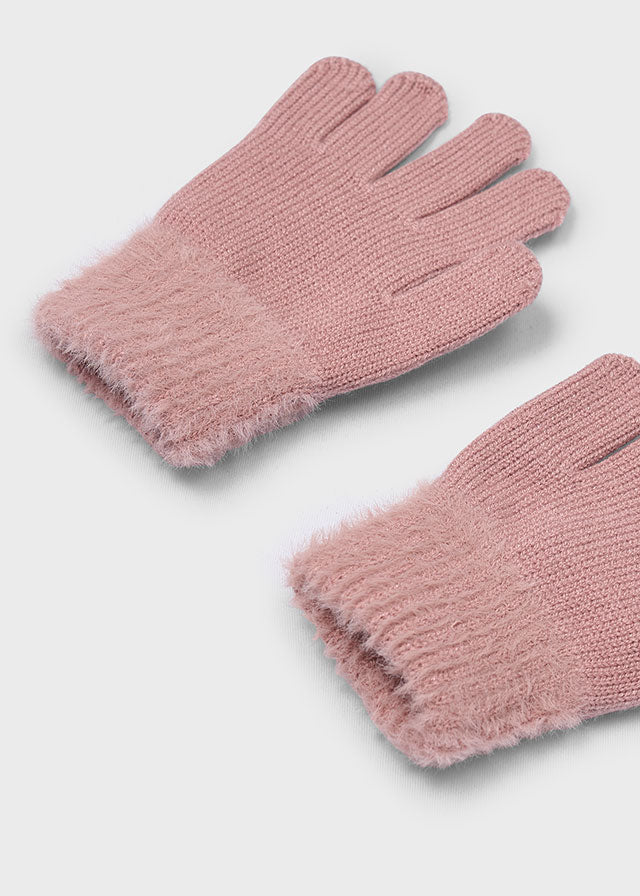 Faux Fur Knit Gloves