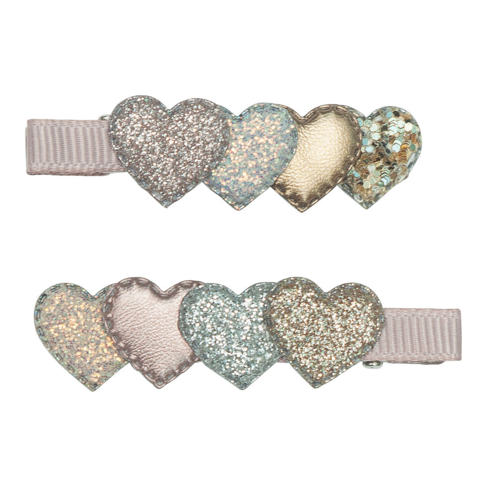 M & L Layered Heart Clips