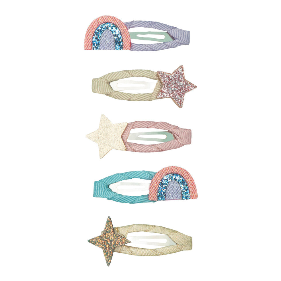 M & L Rainbow & Star Mini Clips