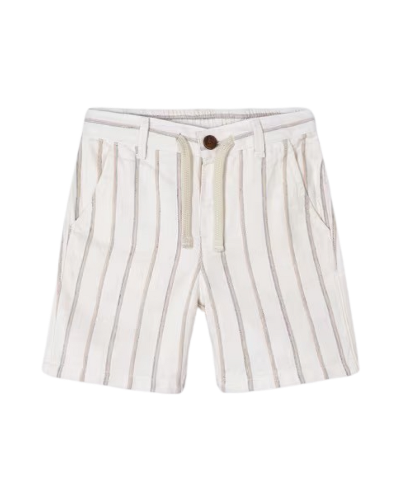 Mayoral Striped Linen Shorts