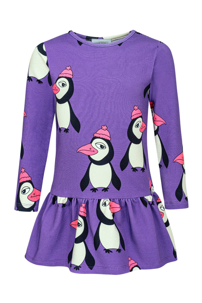 Long Sleeve Dress - Penguins