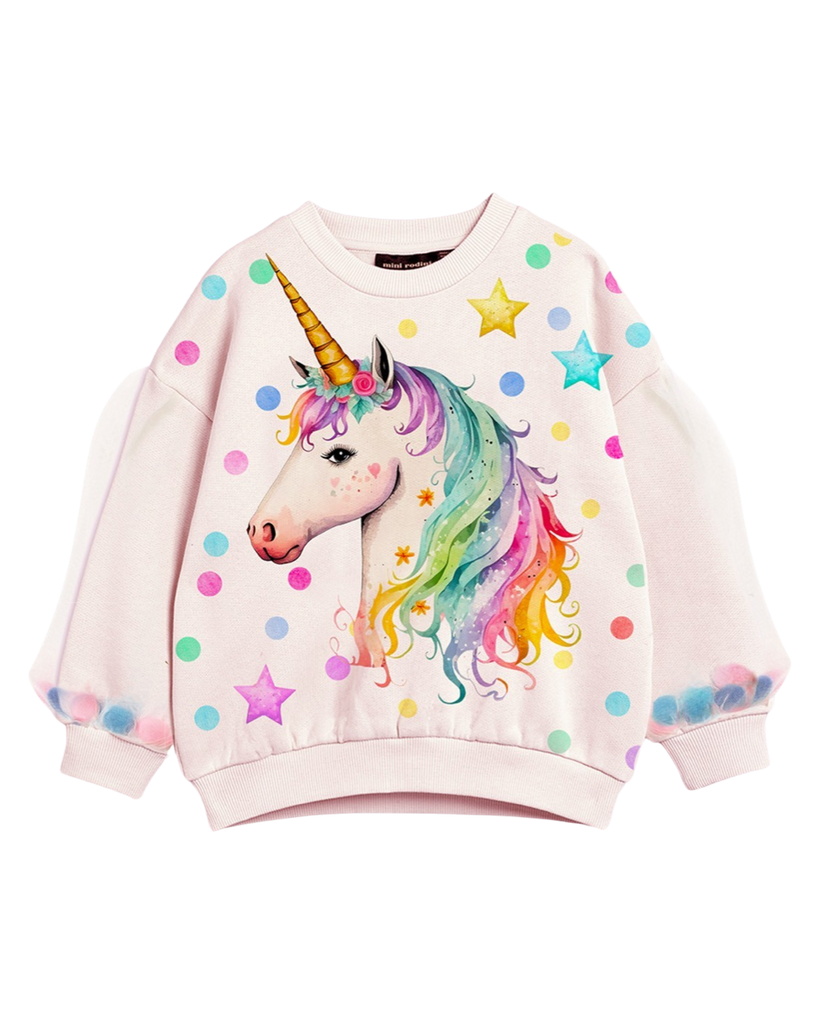 RYB Unicorn Tulle Sleeve Sweatshirt