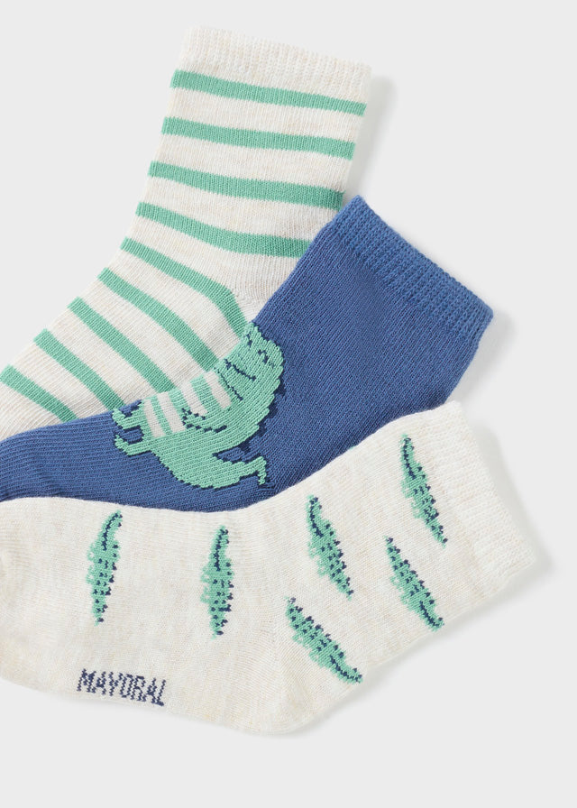 Mayoral Crocodile Baby 3pk Socks