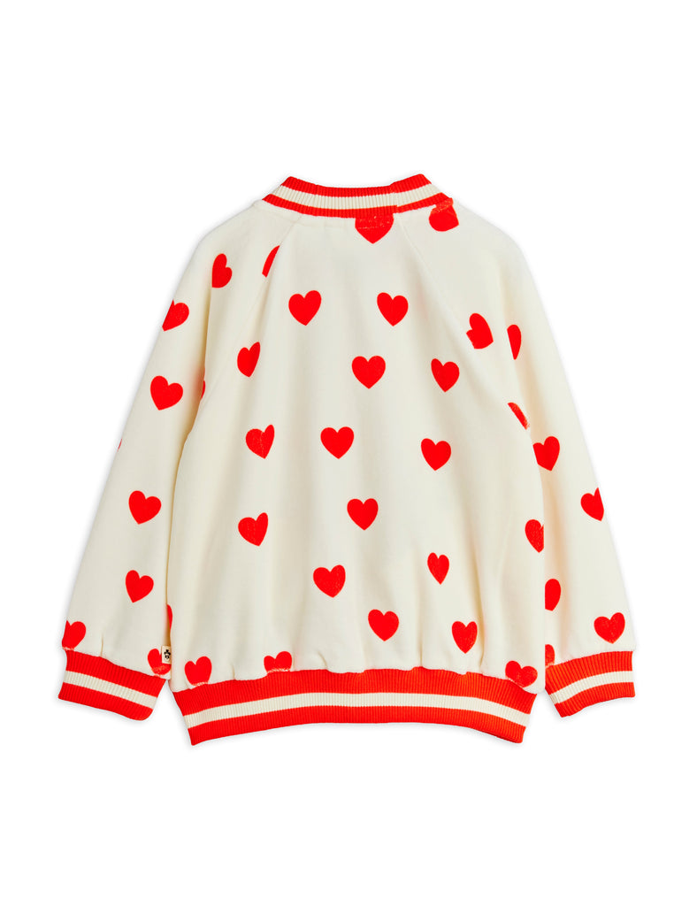 Hearts AOP Baseball Cardigan