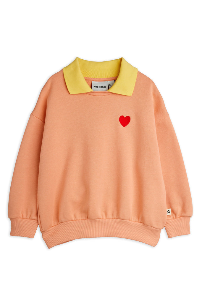 Heart EMB Collar Sweatshirt