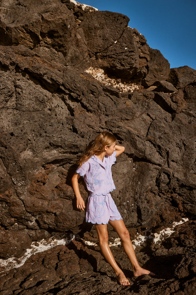 Annabella Shorts - Pastel Lilac