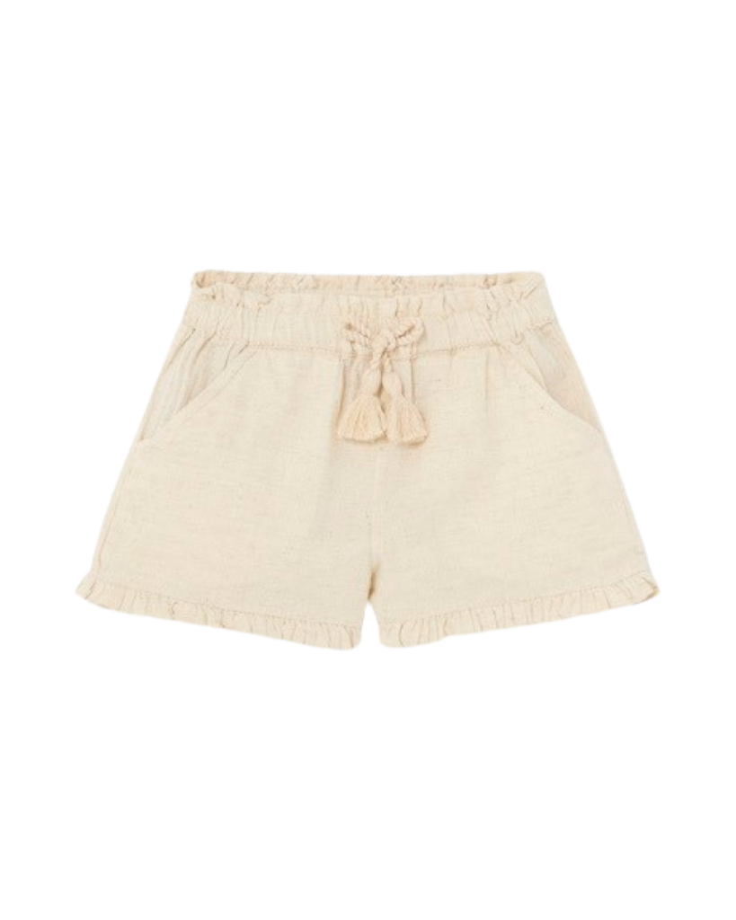 Mayoral Ruffle Linen Baby Shorts
