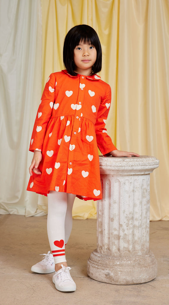 Hearts AOP Woven Dress