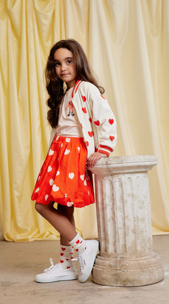 Hearts AOP Balloon Skirt