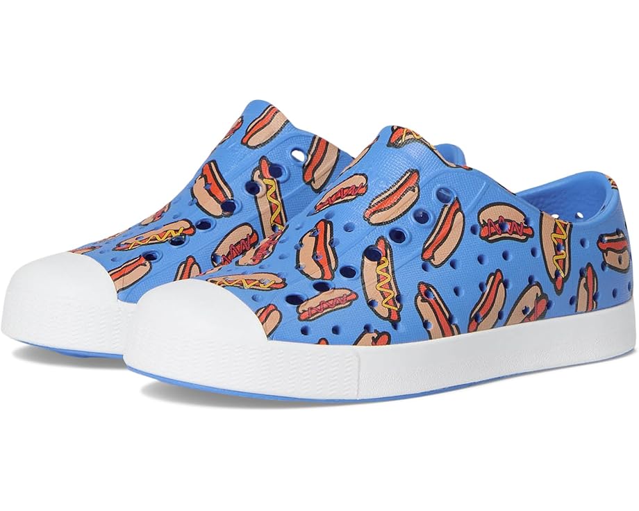 Jefferson Print - blue/hot dogs