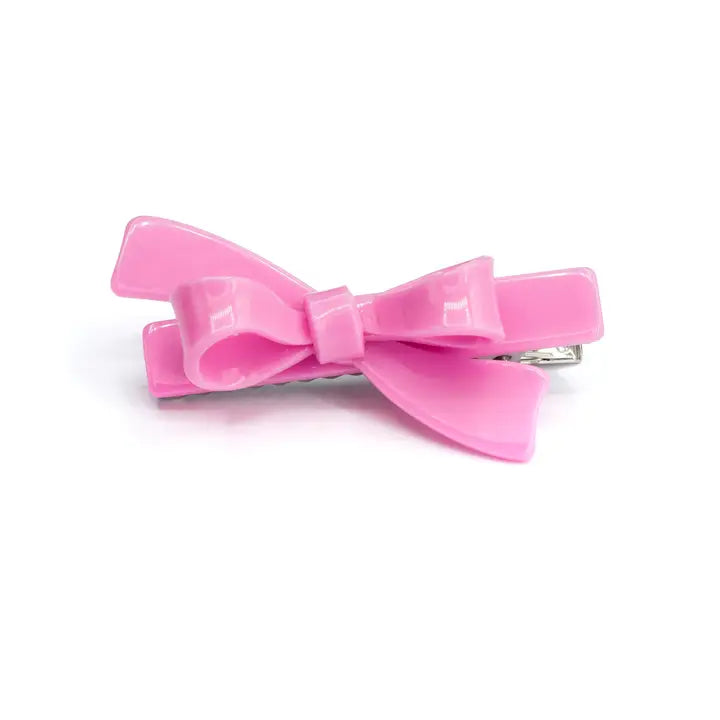 L & R Pink Shades Bow Clips 6pk