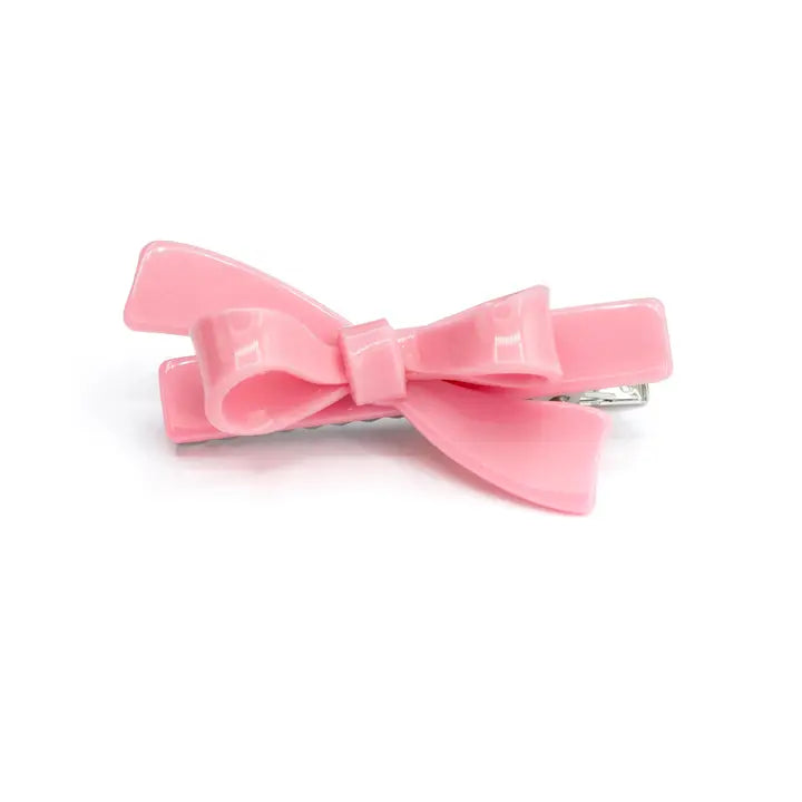 L & R Pink Shades Bow Clips 6pk