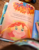 autumnal theme book spread on wooden background
