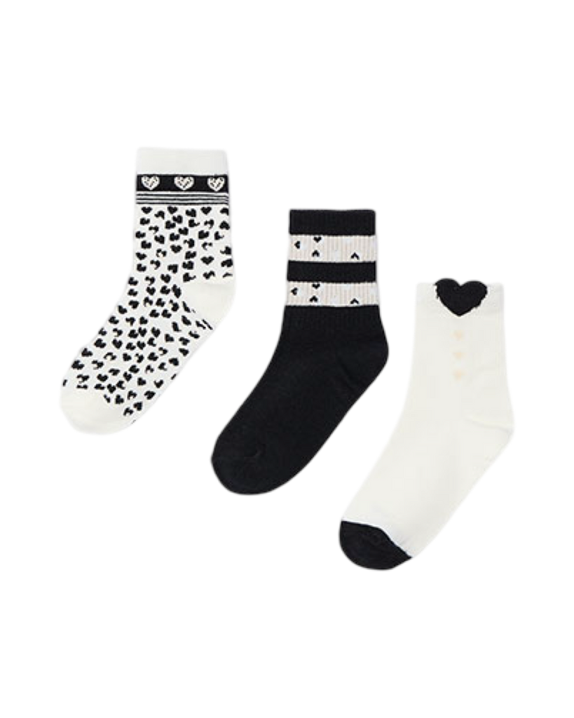 Mayoral Heart Socks 3pk