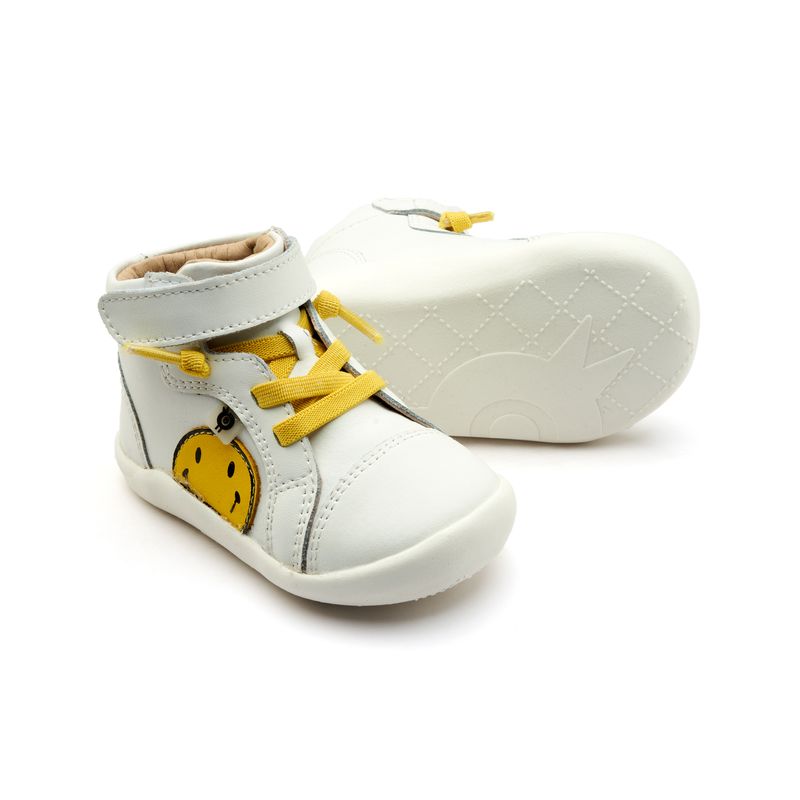 Smiley Ground - Snow/Fluro Yellow