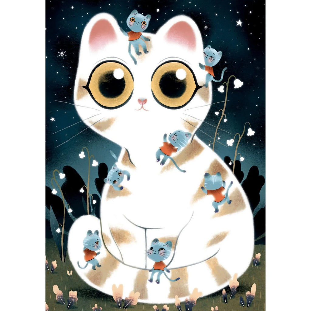 Cuddly Cats 50pc Metallic Glow-in-the-Dark Puzzle