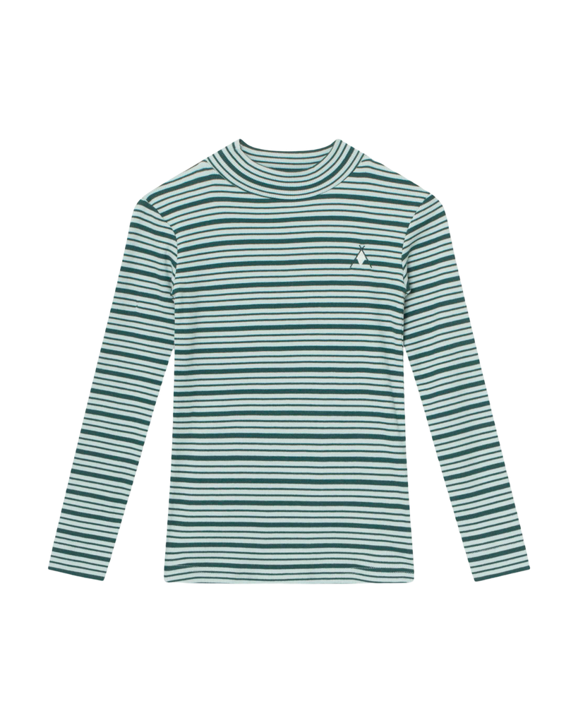 AMIC Ami Striped Mockneck Tee