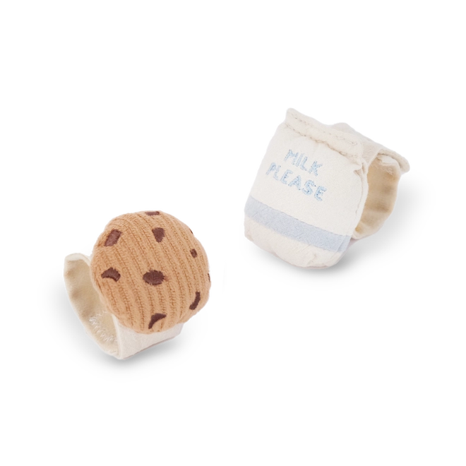 Milk & Cookie Wrist Rattles on white background