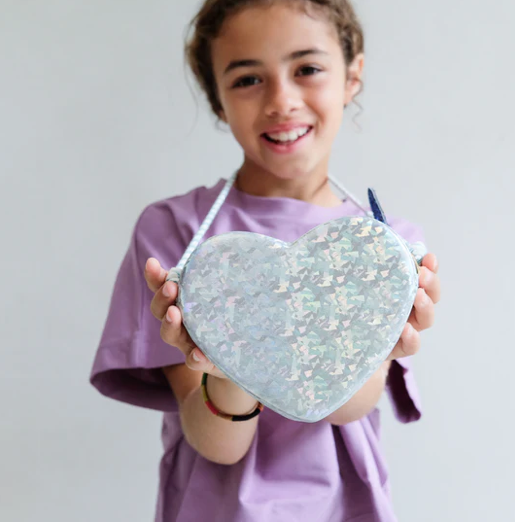 Holographic Heart Bag