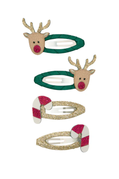 Rudolph & Candy Cane Clips