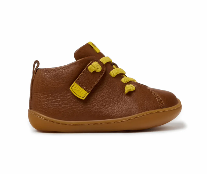 Peu Cami First Walkers - Brown/Yellow
