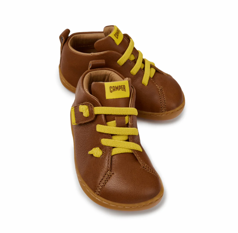 Peu Cami First Walkers - Brown/Yellow