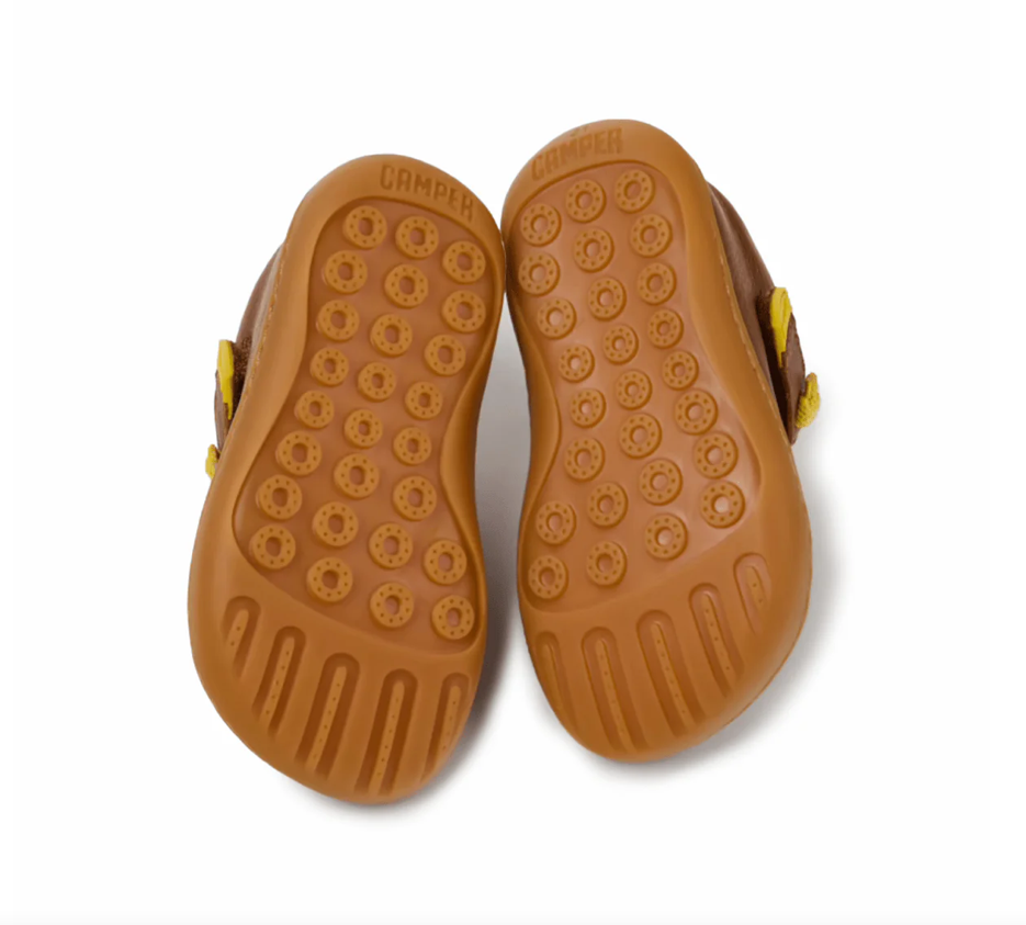 Peu Cami First Walkers - Brown/Yellow