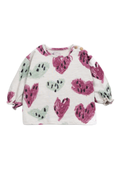 Heart Print LS Top