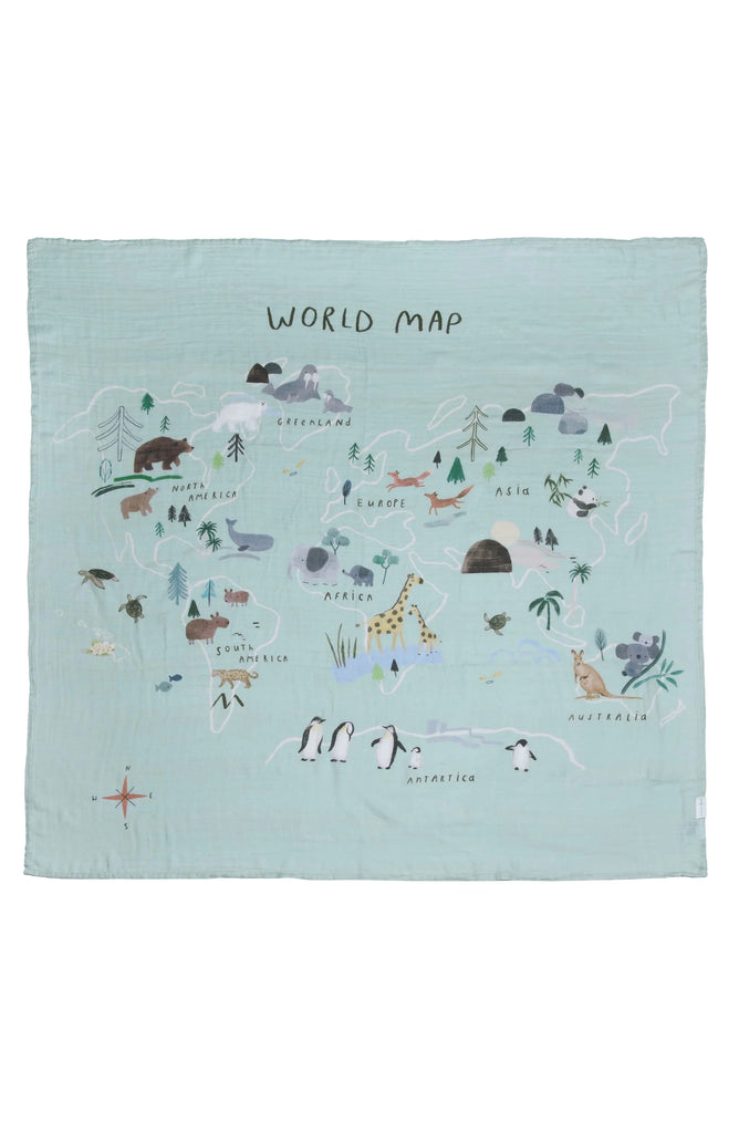 LLL Swaddle - World Map