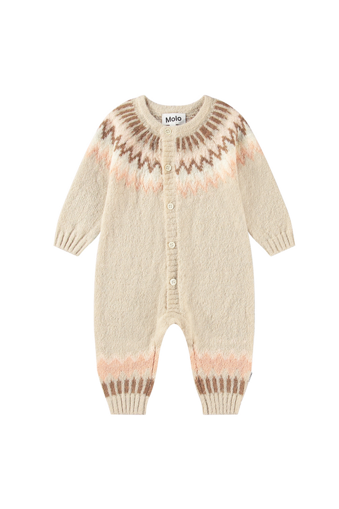 Molo Petal Blush Fairisle Frej Romper