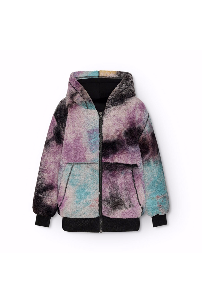 Molo Faux Sherpa Galactic Dye Hazzy Hoodie