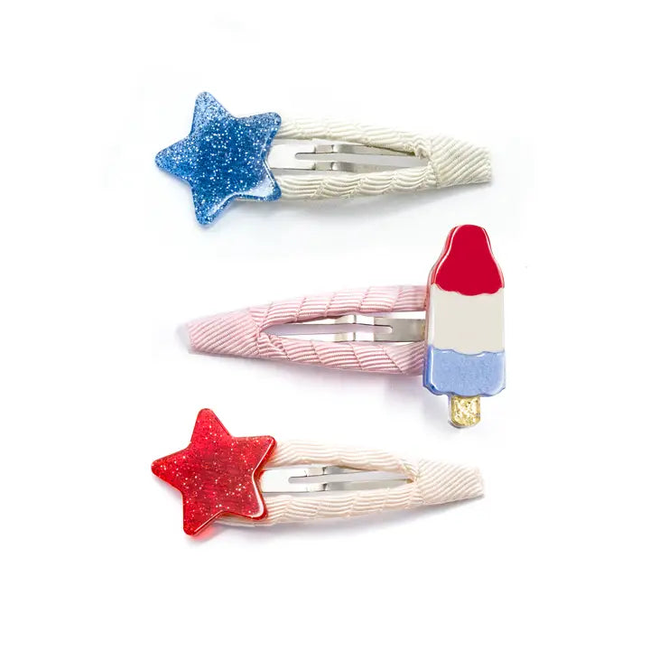 L & R Popsicle & Stars Snap Clips