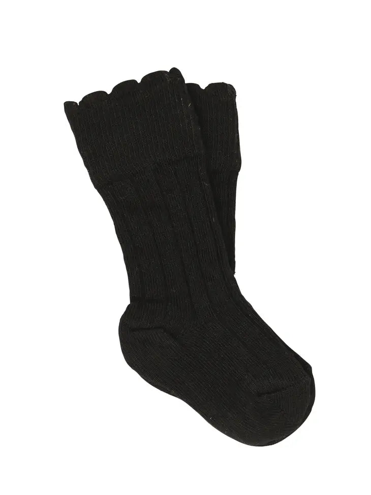 OJ Black Knee High Socks