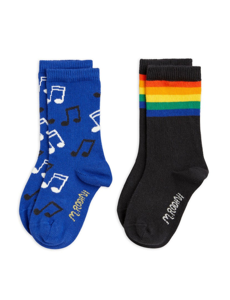 MR Rainbow Stripe Socks 2pk