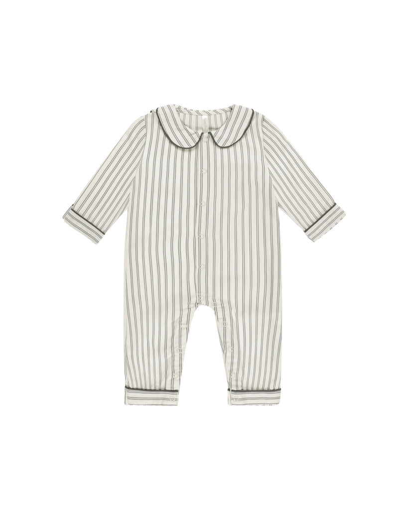 R & C Forest Pinstripe Baby Romper