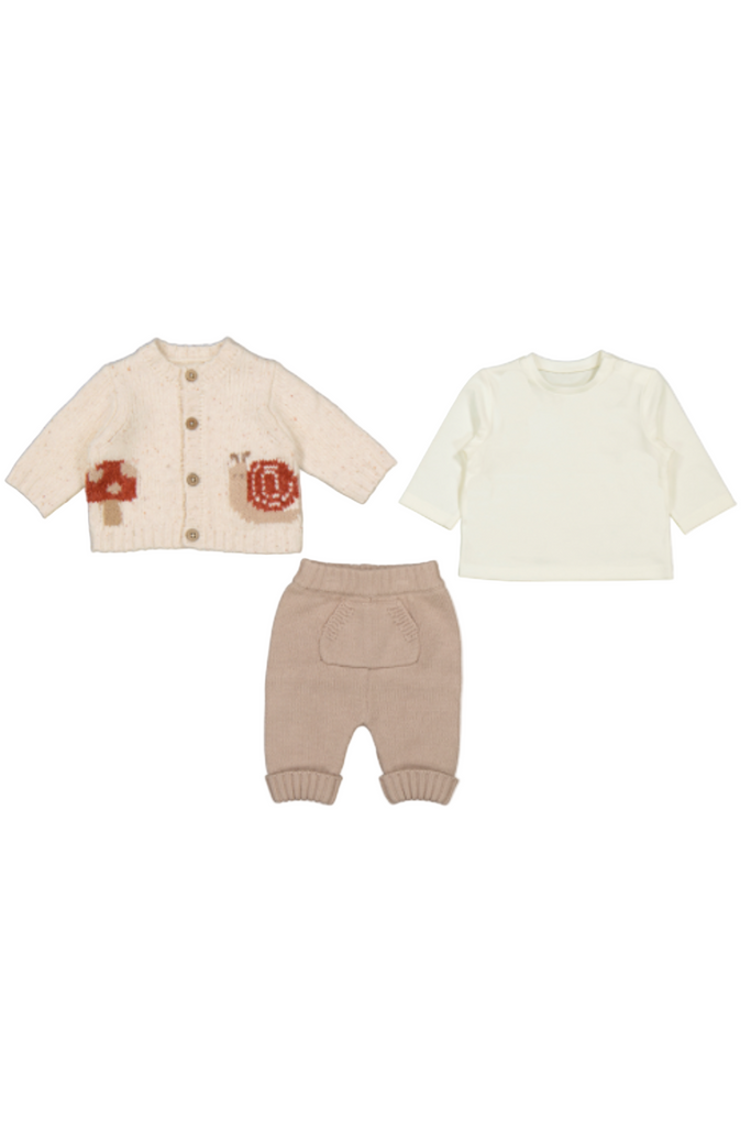 Baby 3pc Mushroom Knit Set