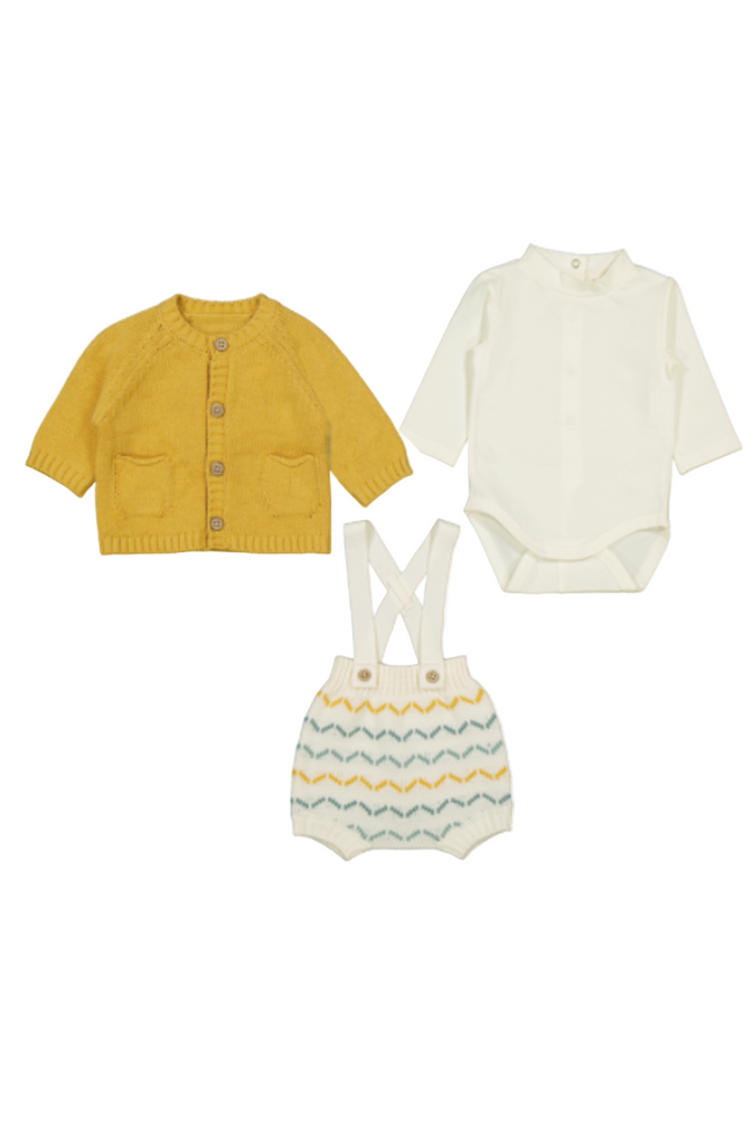 Baby 3pc Overall Knit Set