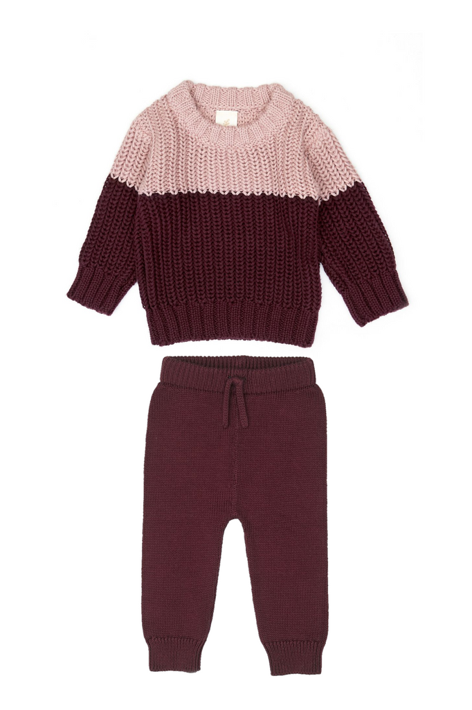 Baby Two Tone Knit Set