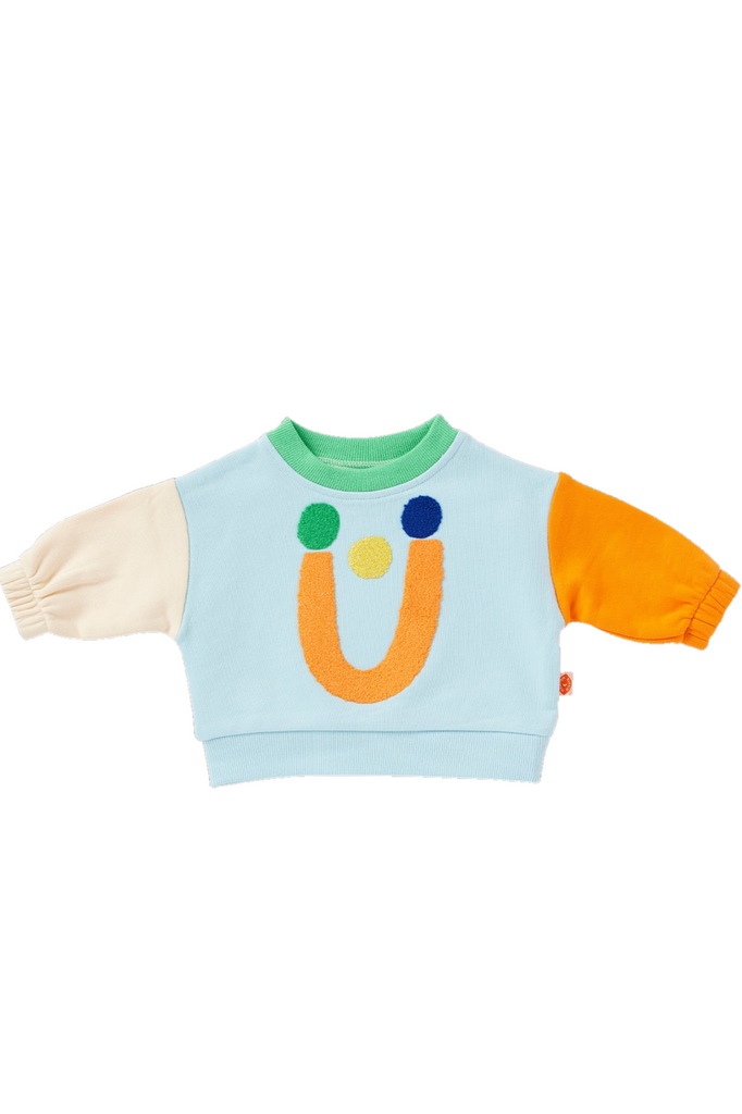 Color Block Smile Sweater