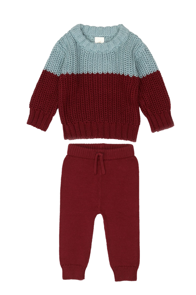 Baby Two Tone Knit Set